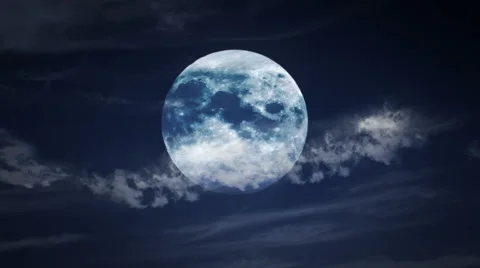 Full Moon With Clouds Stock Footage 67599615