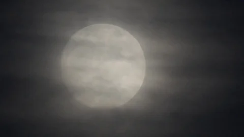 Full Moon Clouds Stock Footage 71282038