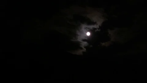 Full moon with clouds Stock Footage 79755145