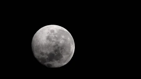 Full moon with clouds going past. Video stock 136095219