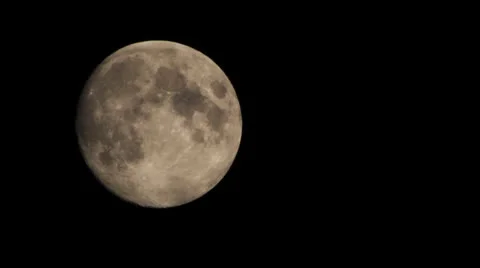 The full moon with clouds in motion Stock Footage 24687713