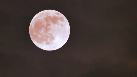 Full moon with clouds at night - real time - mysterious, creepy, fabulous Stock Footage 147118545