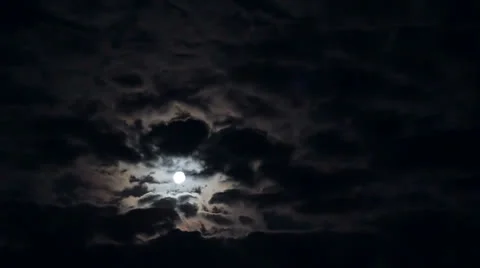 Full moon in clouds at night timelapse 스톡 동영상 24947926