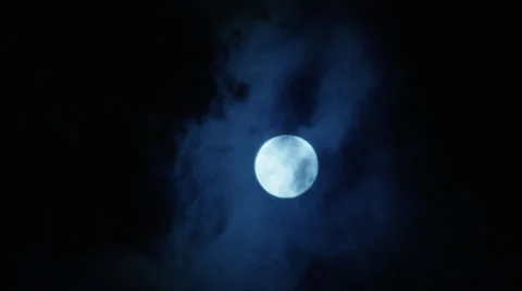 Full Moon with Clouds Passing Vídeo Stock 26201345