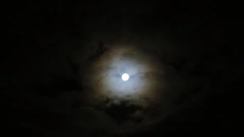 Full Moon in Clouds Stock Photos