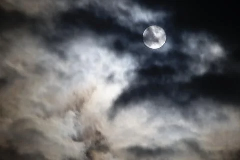 Full Moon &amp; Clouds Stock Photos