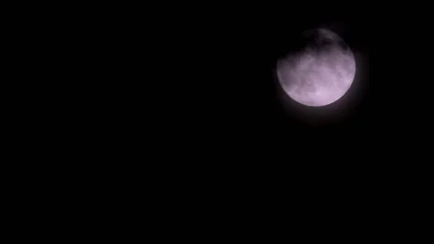 Full Moon with clouds rolling over Stock Footage 144614318