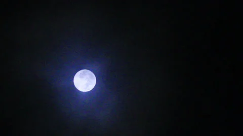 Full Moon Cloudy Far 库存影片 33636910