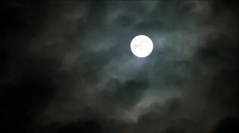 Full Moon On a Cloudy Night Видео 12673552