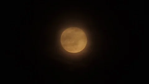 Full moon in cloudy sky, black clouds covering the moon in accelerated camera Vidéo 116509255