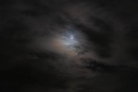 Full moon in cloudy weather Stock Photos