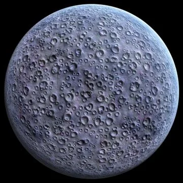 Full Moon with craters Stock Illustration