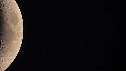 Full Moon Craters With Mega Telezoom Telescope Stock Footage 149503000