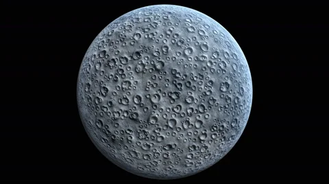 Full Moon with craters moon on the video rotates from left to right Stock Footage 62082831