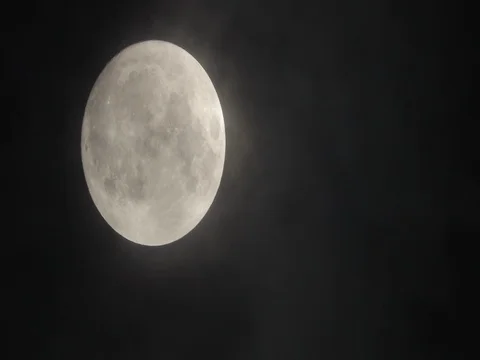 Full moon creepy cloud moving super harvest moon horror movie style real no CG Stock Footage