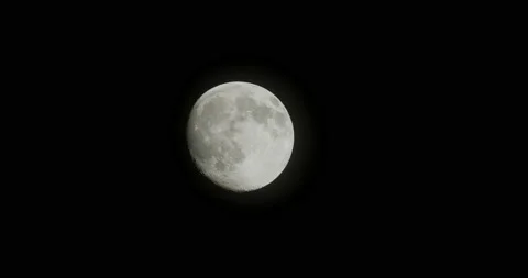 Full moon with dark background Stock Footage 185372590