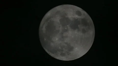 Full Moon With Dark Clouds Stock Footage 45813811