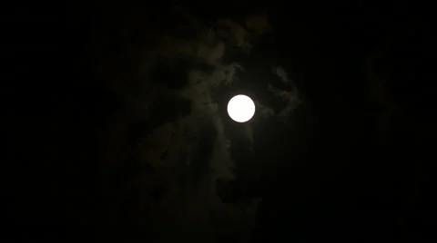 Full moon with dark clouds timelapse 4k Stock Footage 40657006