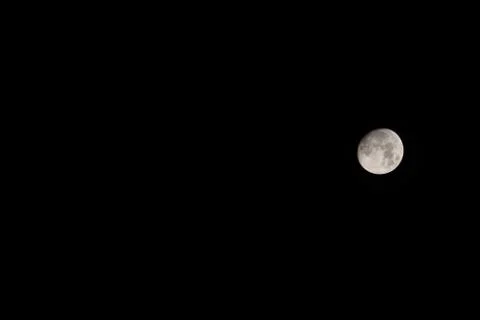 Full moon on the dark night Capture my DSLR Camera.Super moon over sky.Sereni Stock Photos