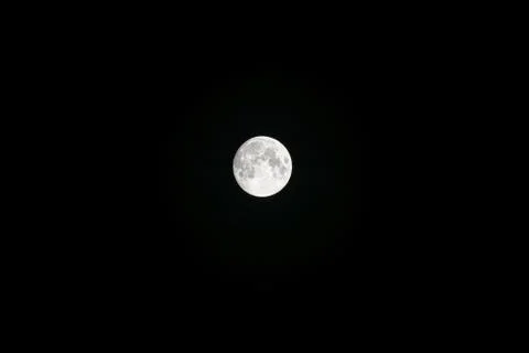 Full moon on the dark night Stock Photos