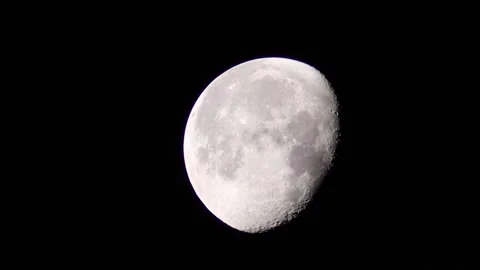 Full moon in the dark of night starless Stock Footage 154974582