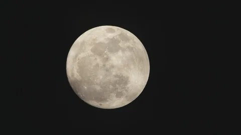 Full Moon in dark sky. Stock Footage 98819193