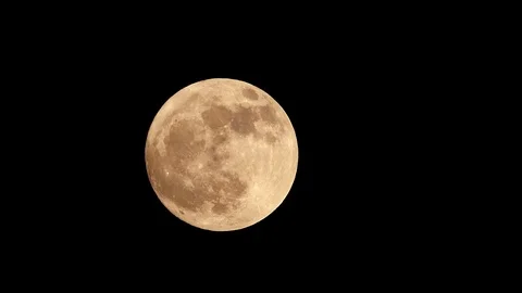 Full moon in the dark sky Stock Footage 106167697
