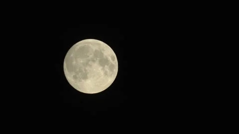 Full Moon in Dark Sky at Night. Stock-Footage 154932749