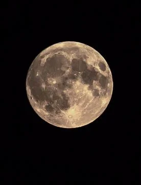 Full Moon on Dark Sky Stock Photos