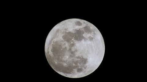 Full moon in dark sky of Sao Paulo city, Brazil Stock Footage 252156452