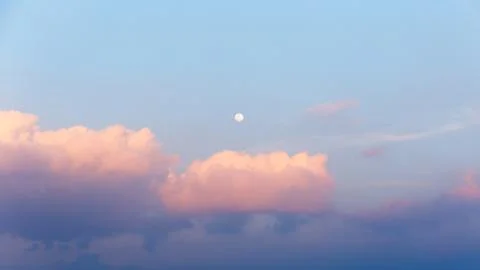 Full moon in day Stock Photos