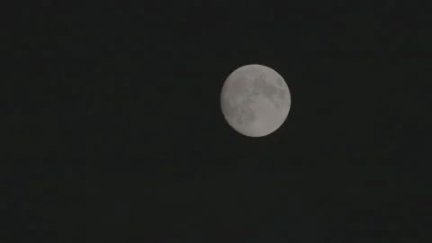Full Moon During a Dark Cloudy Night Stock Footage 154005455