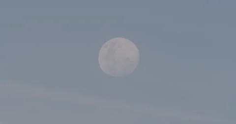 Full Moon During The Day, 8K Stock Footage 331187482