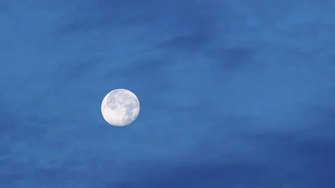 Full moon at dusk Stock Footage