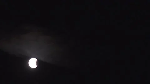 Full moon eclipse Milan Italy detail_timelapse Stock Footage 151844674