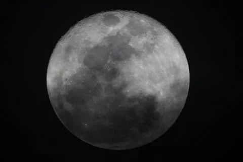 Full Moon eclipse at night Stock Photos