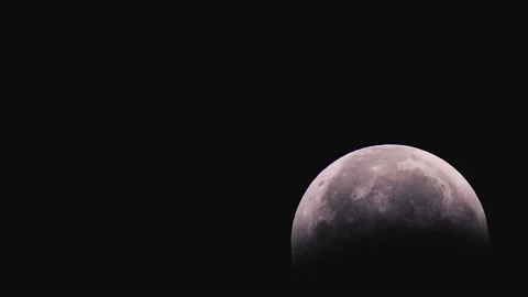 Full Moon Eclipse in Timelapse . Luna Llena Eclipse en Timelapse Stock Footage 291673216