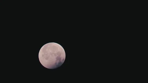 Full Moon Eclipse in Timelapse . Luna Llena Eclipse en Timelapse Stock Footage 291674654