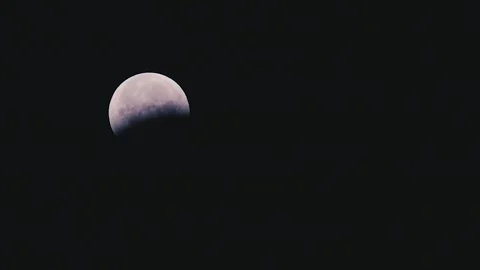 Full Moon Eclipse in Timelapse . Luna Llena Eclipse en Timelapse Stock Footage 291675144