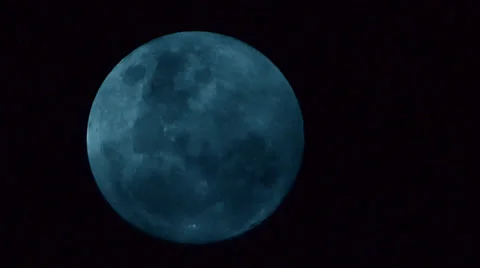 Full Moon Electric Blue 库存影片 33616849