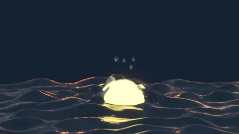 Full moon falls into the sea Stock Footage 149586277