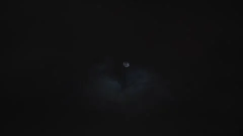 Full moon with flying clouds in the night Stock Footage 302157217