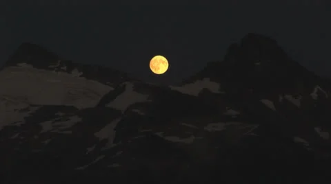 Full Moon Garibaldi Lake Stock Footage 22489635