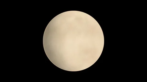 Full moon glowing in the night sky Stock Footage 340201471