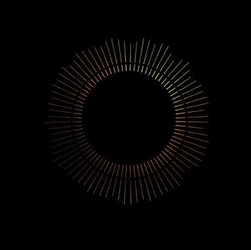 Full moon with gold texture isolated on dark background Stock Illustration