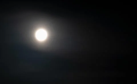 The full moon illuminates the earth. Stock-Fotos