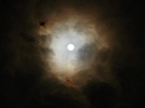 Full Moon illuminates Kampala Uganda Foto stock