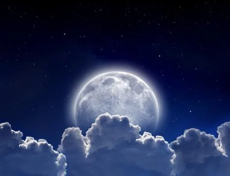 Full moon Ilustração Stock
