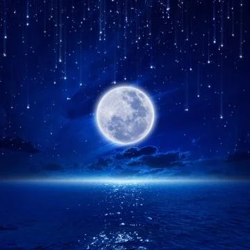 Full moon Ilustração Stock