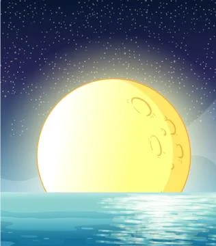 Full moon Illustrazione stock